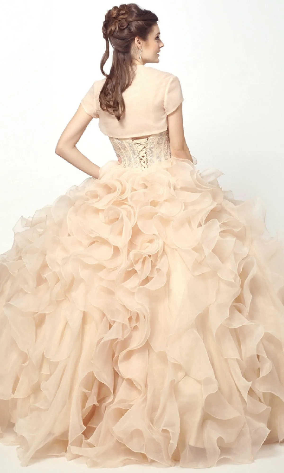 Champagne Quinceanera Dress 1418 By Juliet sold by PromGirl product image thumbnail 2