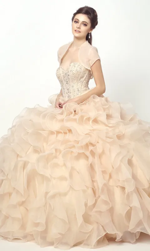 Champagne Quinceanera Dress 1418 By Juliet sold by PromGirl