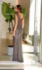 Cap-Sleeve Long Beaded Prom Dress: Primavera 12163 sold by PromGirl