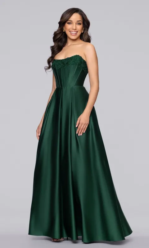 Strapless Long Prom Dress: Blondie Nites 5918BN sold by PromGirl