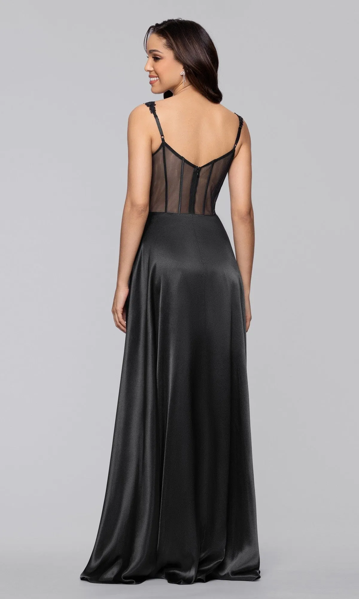 Sequin-Corset Long Prom Dress: Blondie Nites 6088BN sold by PromGirl product image thumbnail 2