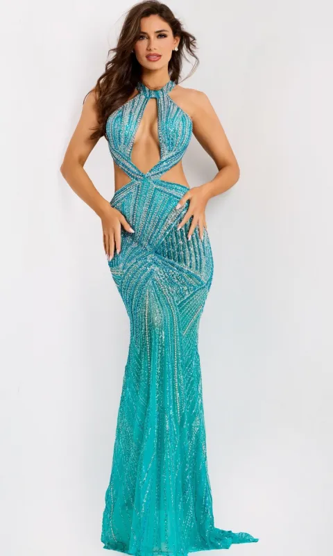 Long Pageant Dress: Jovani 39044 made by Jovani