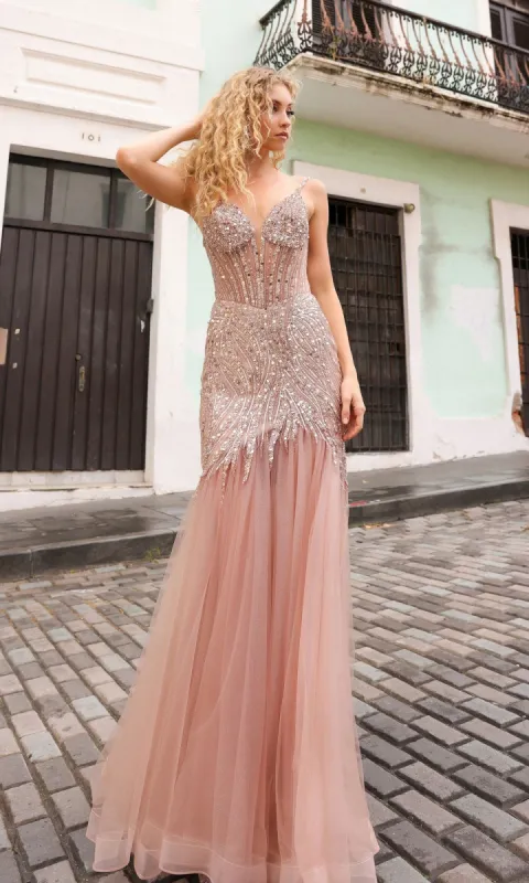 Nox Anabel Bead and Sequin Mermaid Prom Dress F1467 sold by PromGirl