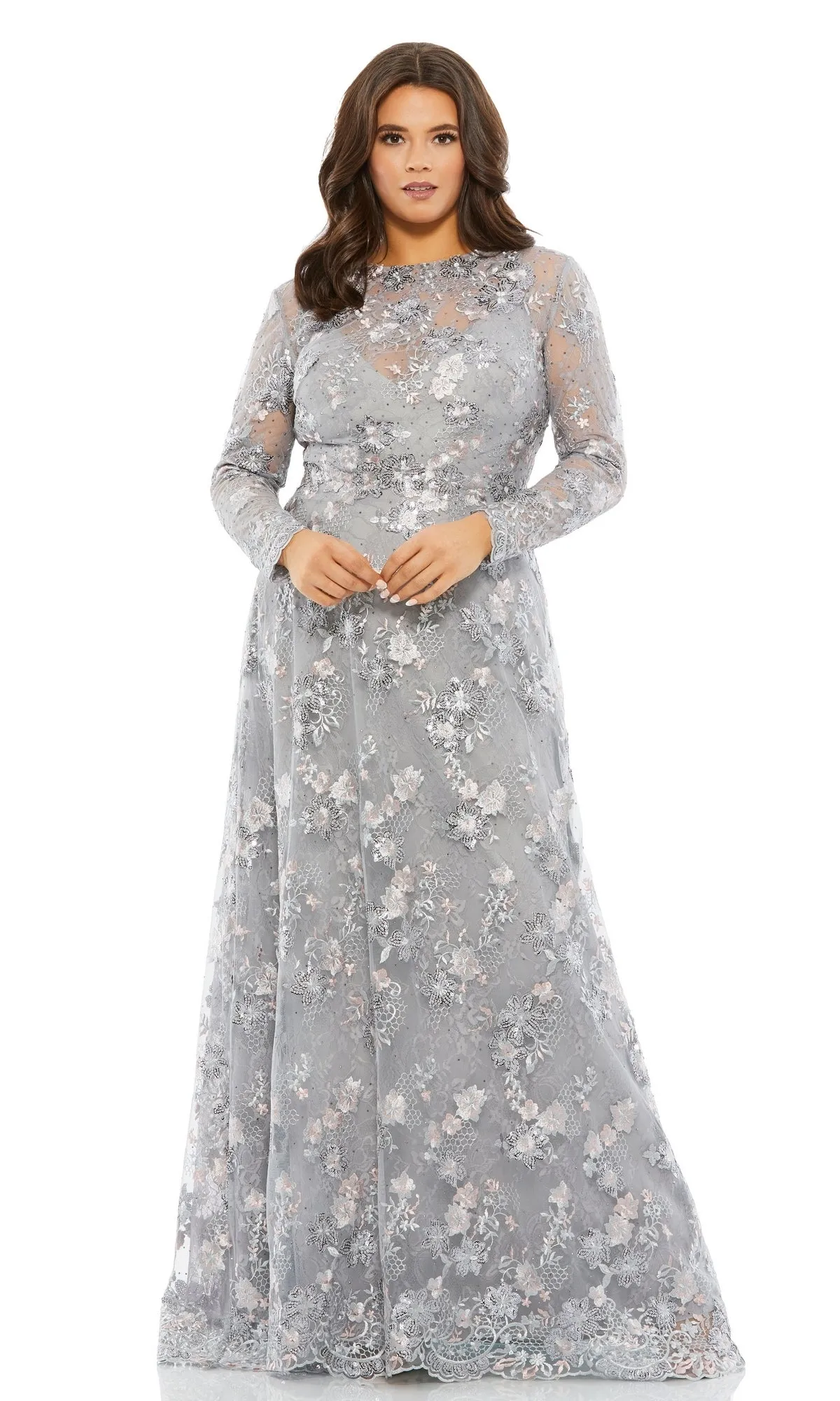 Long Plus-Size Formal Dress 67923 by Mac Duggal sold by PromGirl