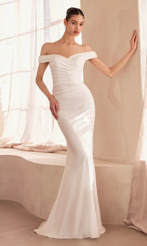 Long Wedding Dress: Amoris T402W sold by PromGirl