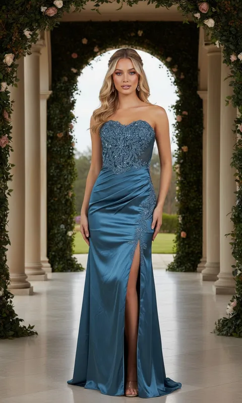 Strapless Prom Gown: Cinderella Couture 8453J sold by PromGirl