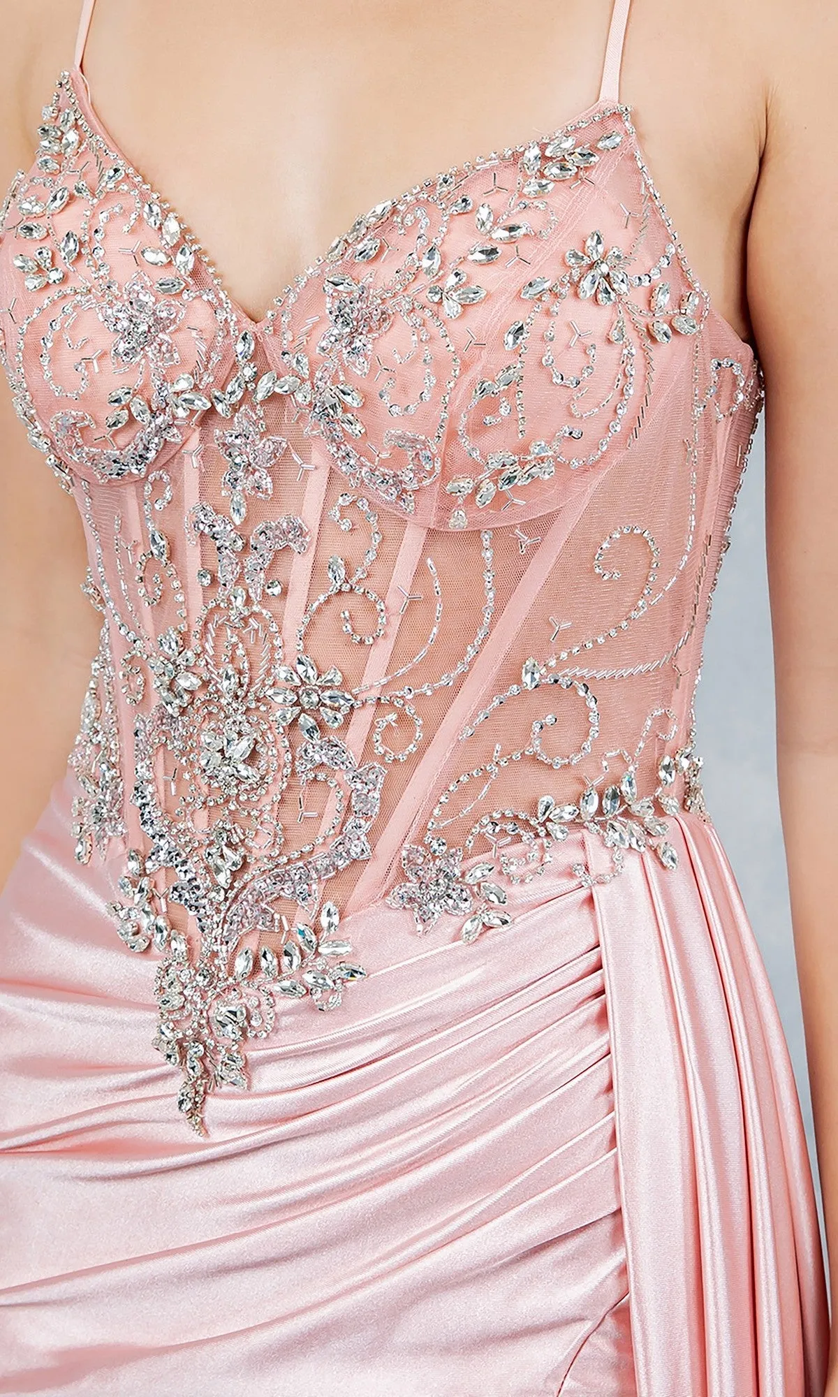 Side-Sash Long Prom Gown: Cinderella Couture 8483J sold by PromGirl product image thumbnail 5