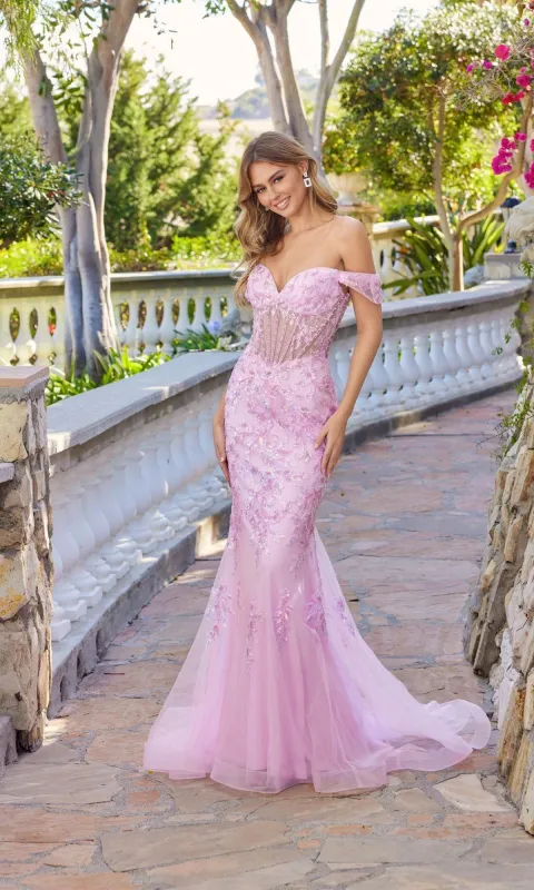 Beaded Mermaid Prom Dress with Train: Juliet JT2612N sold by PromGirl