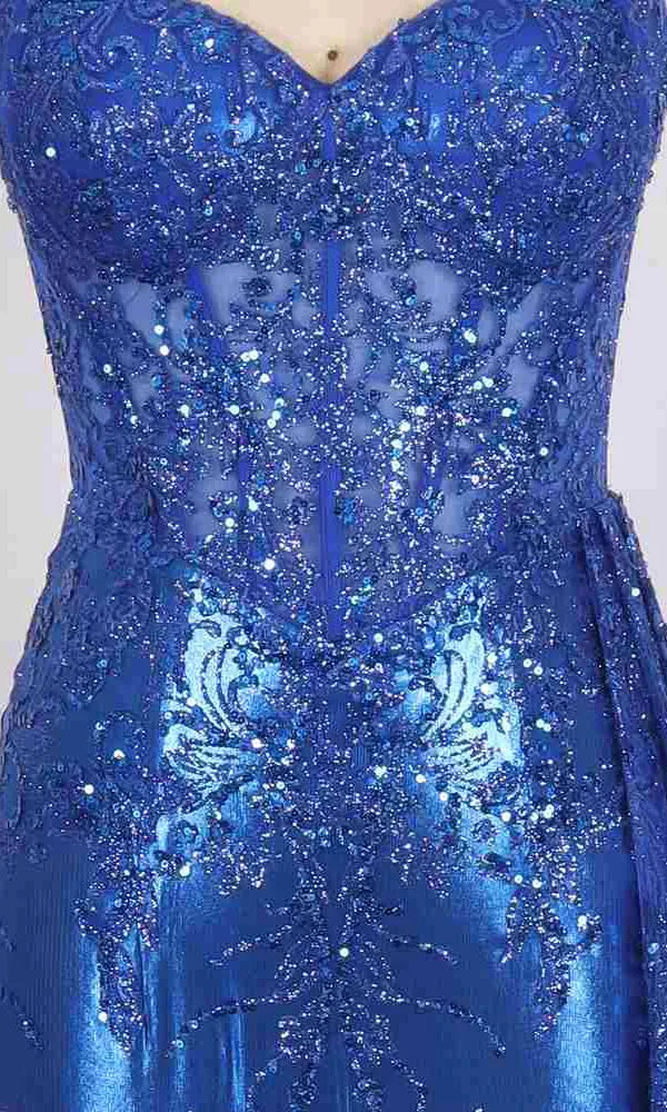 Glitter-Lace Prom Gown: PromGirl Exclusive 250252 sold by PromGirl product image thumbnail 5