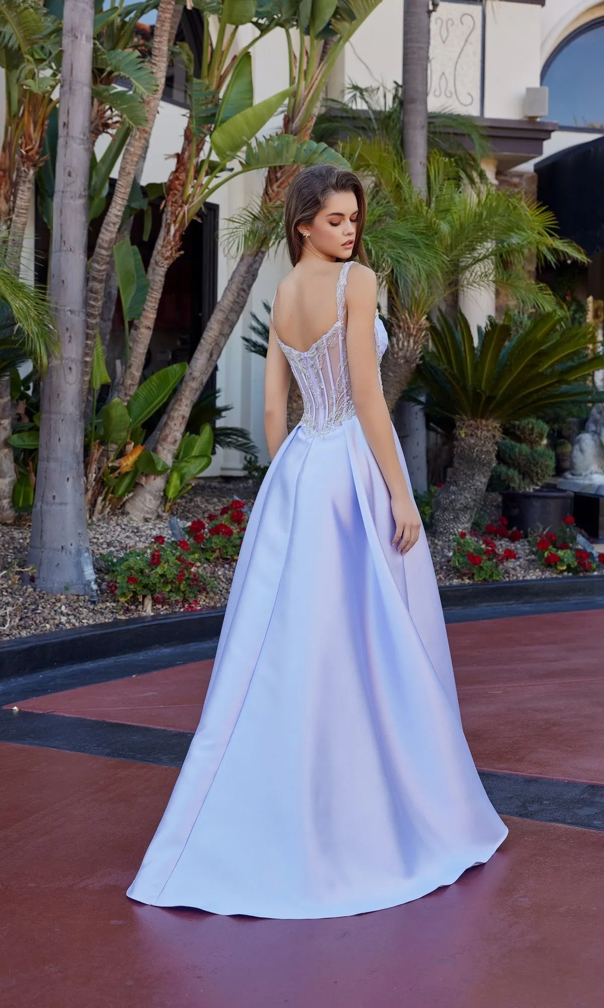 Long Princes Prom Dress: Nox Anabel Q1775 sold by PromGirl product image thumbnail 5