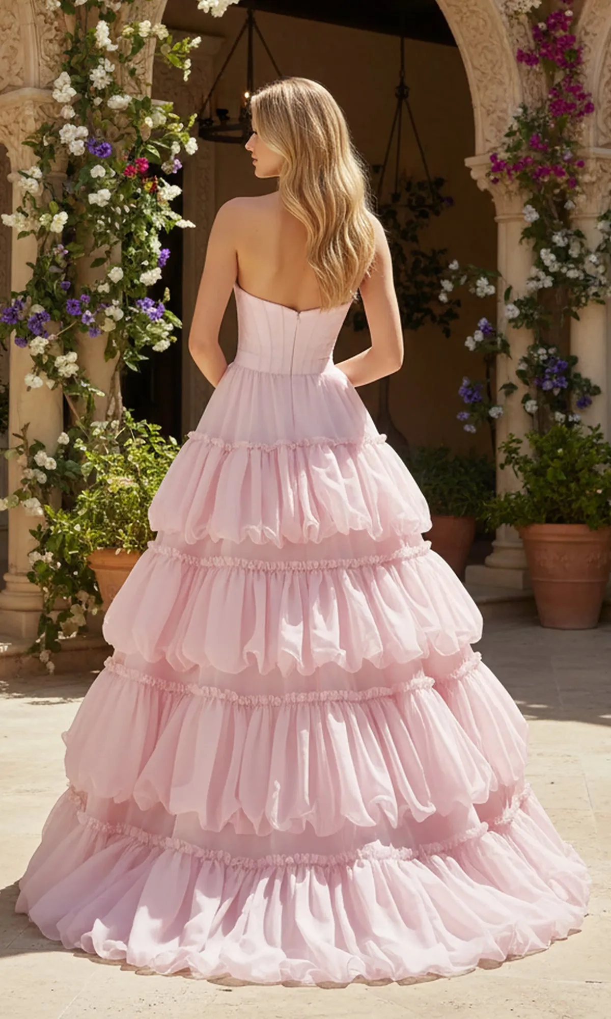 Tiered Prom Ball Gown: PromGirl Exclusive 250240B sold by PromGirl product image thumbnail 2