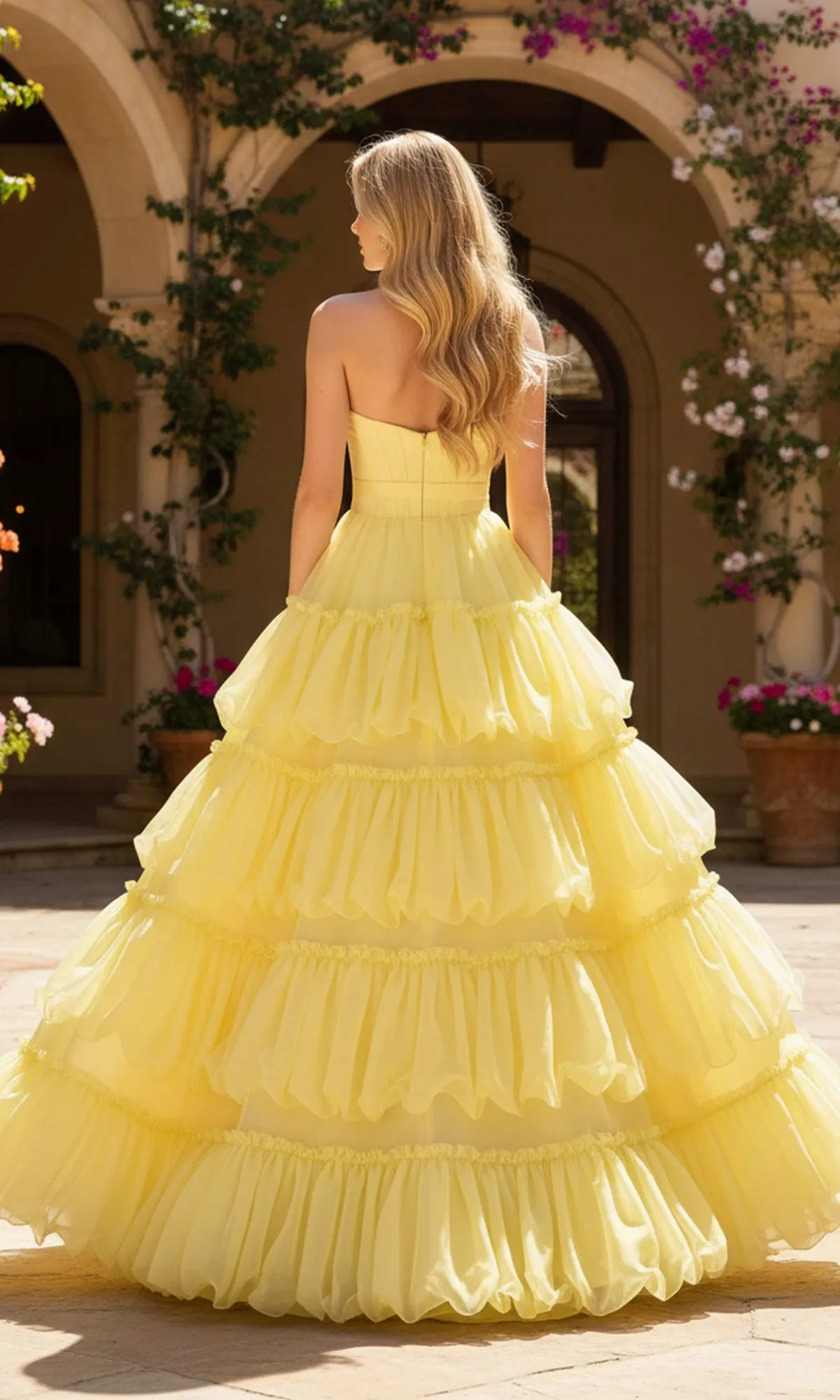 Tiered Prom Ball Gown: PromGirl Exclusive 250240B sold by PromGirl product image thumbnail 4