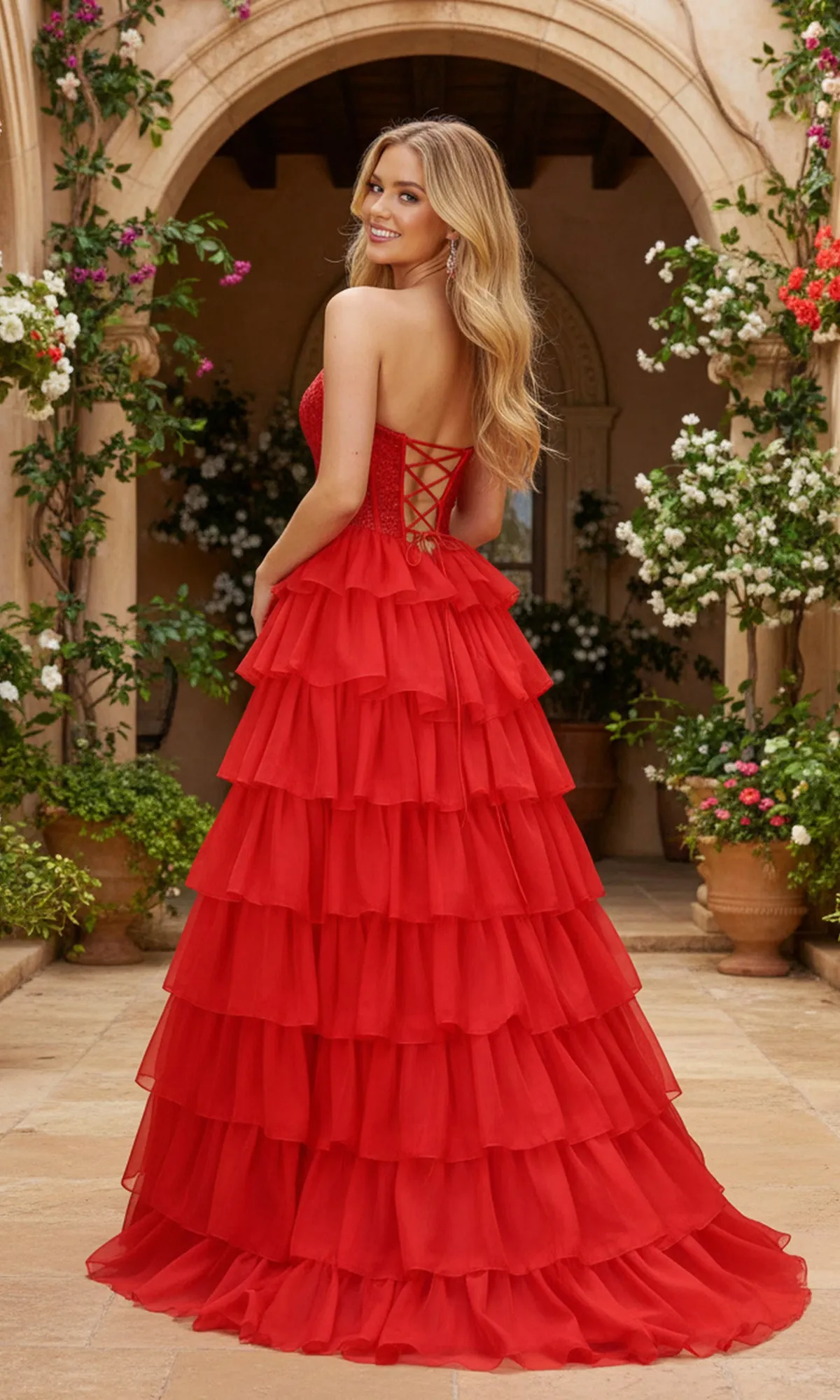Long Ruffled Prom Dress: PromGirl Exclusive 250204 sold by PromGirl product image thumbnail 2