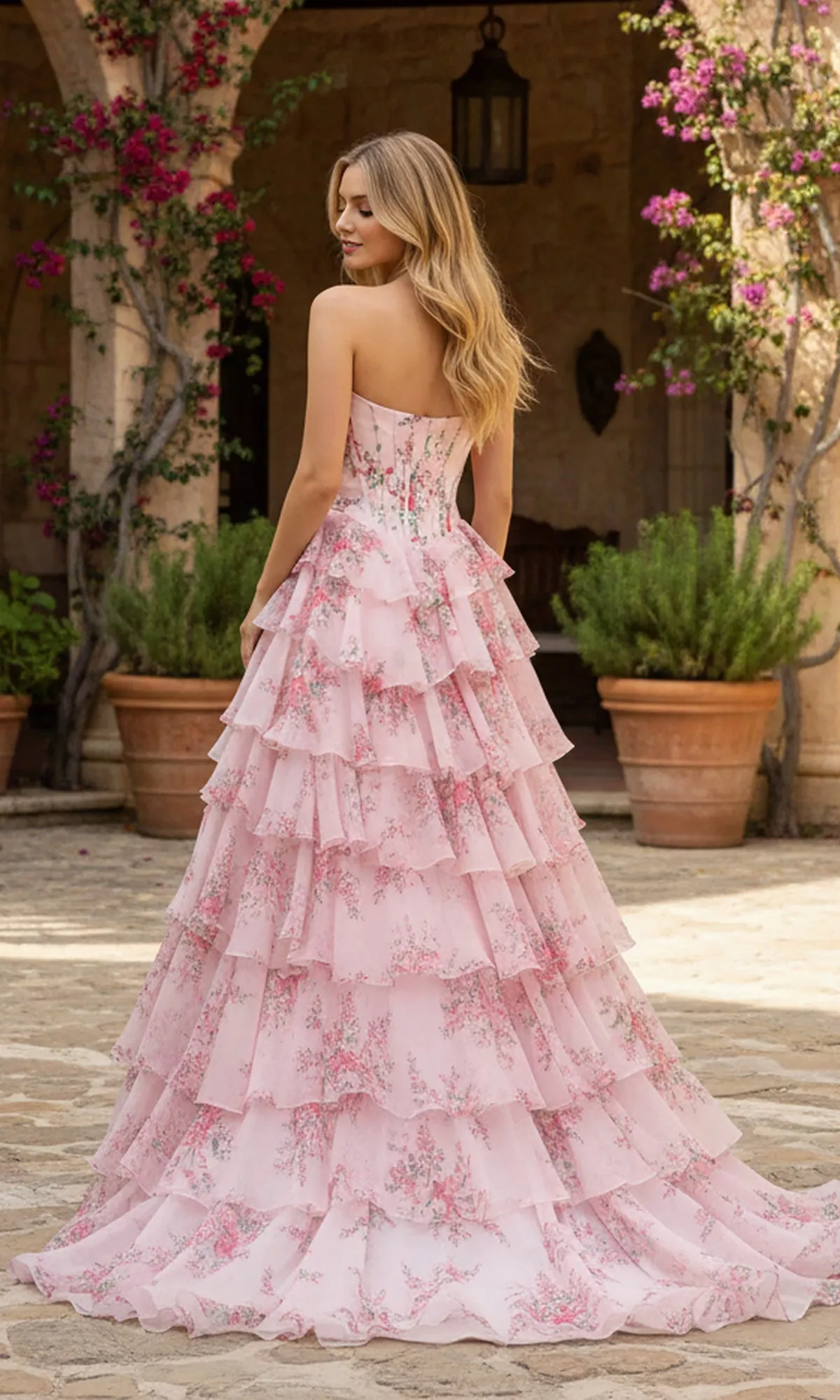 Print Prom Ball Gown: PromGirl Exclusive 250123C sold by PromGirl product image thumbnail 2