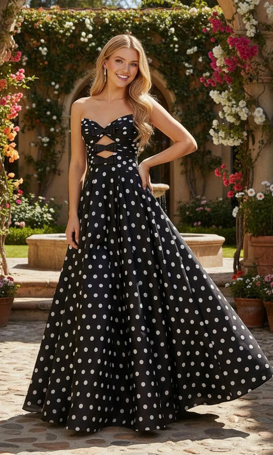 Polka-Dot Long Prom Dress: PromGirl Exclusive 250209 sold by PromGirl product image thumbnail 5