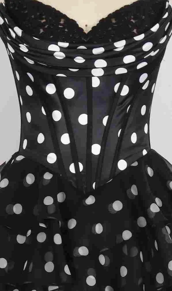 Polka-Dot Prom Ball Gown: PromGirl Exclusive 250123B sold by PromGirl product image thumbnail 3