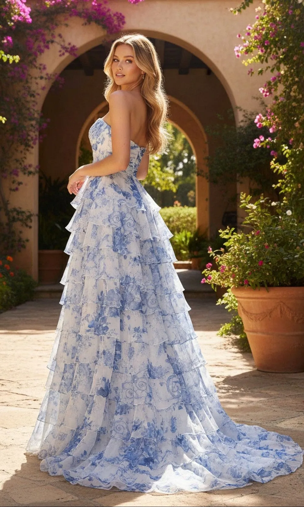 Ruffle Print Prom Gown: PromGirl Exclusive 250223 sold by PromGirl product image thumbnail 2