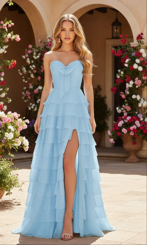 Strapless Prom Gown: PromGirl Exclusive 250223B sold by PromGirl