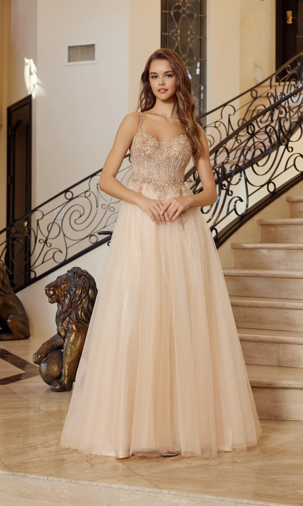 Classic Long Corset Prom Dress: Nox Anabel F1726 sold by PromGirl