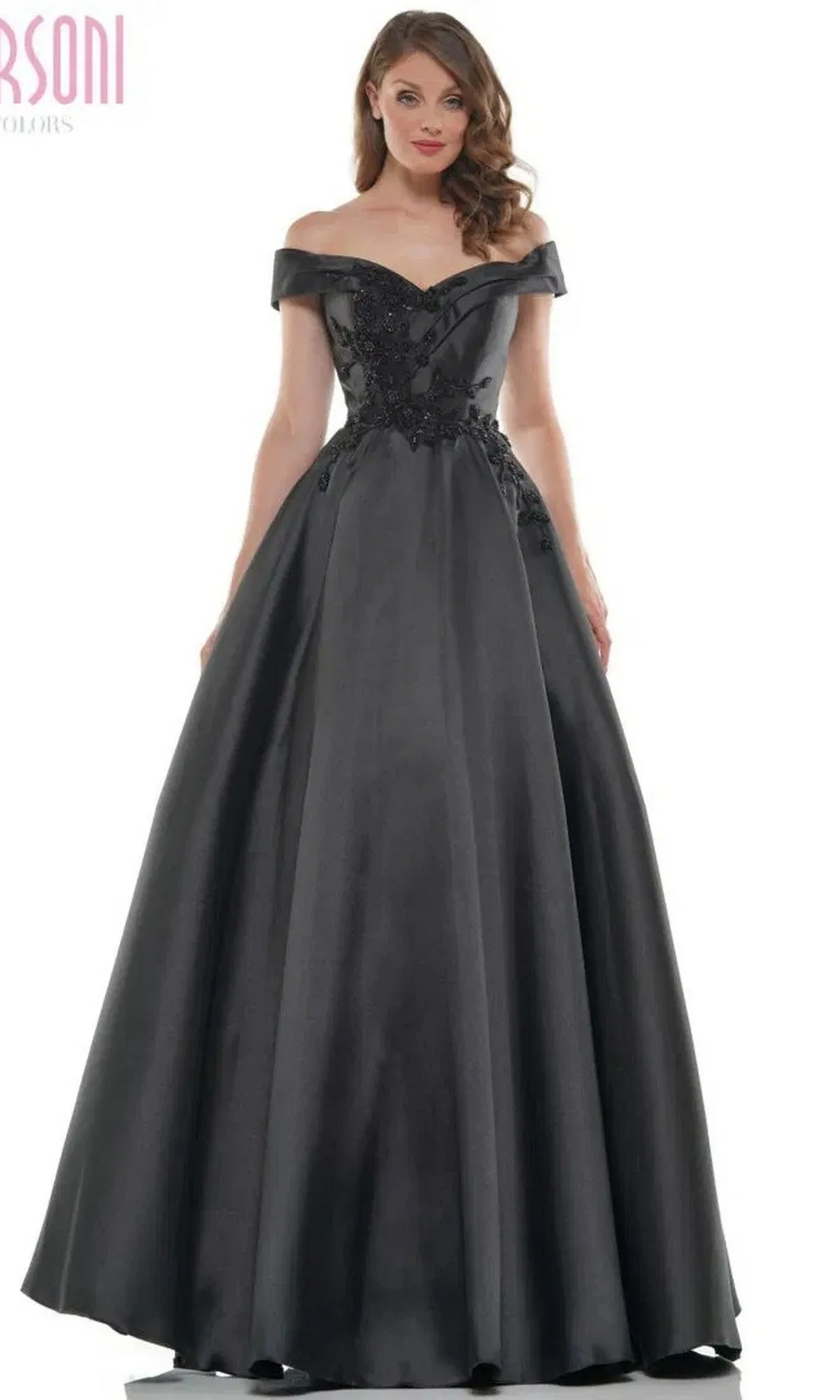 Off-the-Shoulder Long Prom Dress: Marsoni MV1008 sold by PromGirl product image thumbnail 3