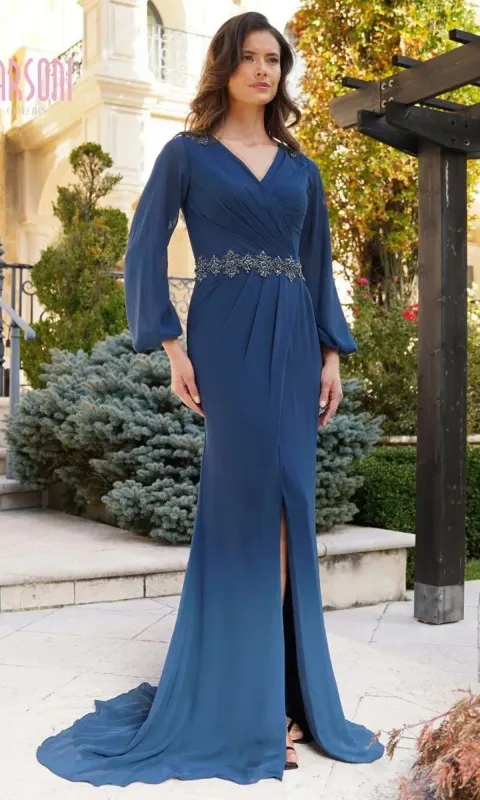 Long Sleeve Long Formal Dress: Marsoni MV1273 made by PromGirl