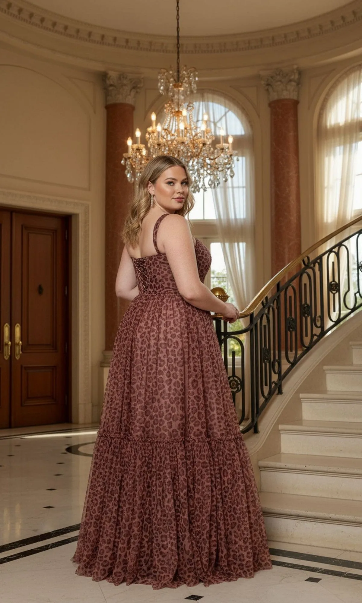 Long Plus-Size Prom Dress: Poly USA W1226 sold by PromGirl product image thumbnail 2