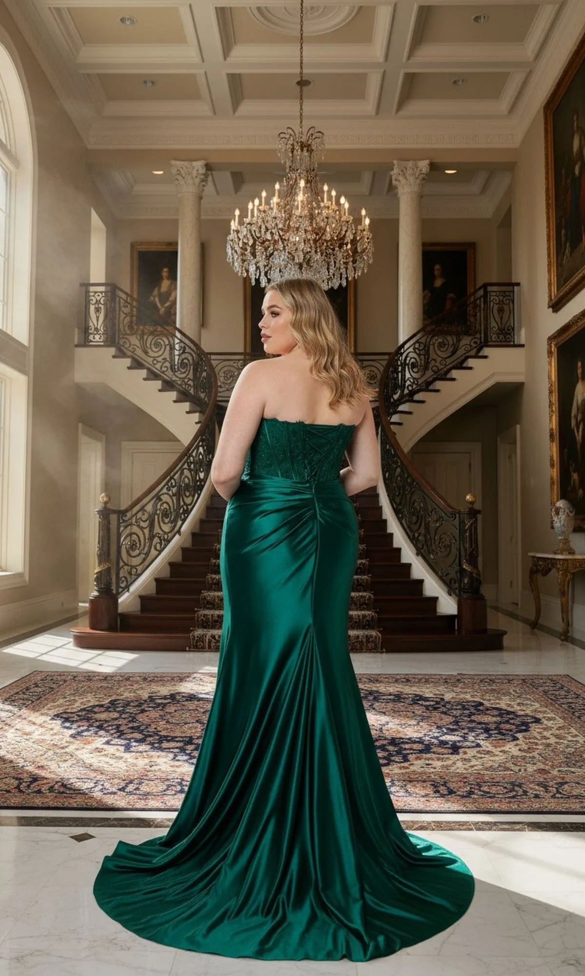 Long Plus-Size Prom Dress: Poly USA W1228 sold by PromGirl product image thumbnail 2