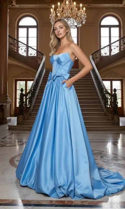 Long Prom Dress: Poly USA 25058 sold by PromGirl