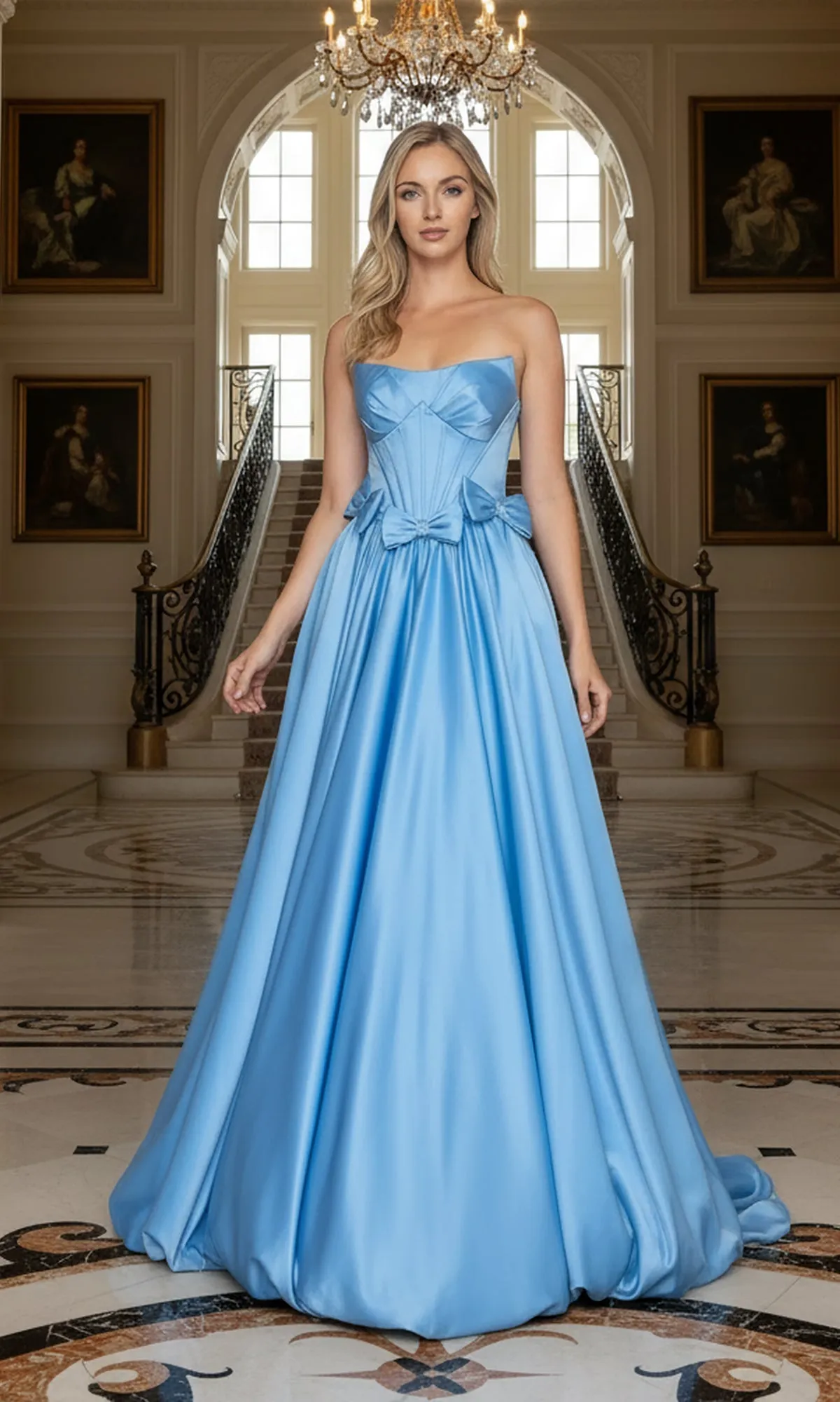 Long Prom Dress: Poly USA 25058 sold by PromGirl product image thumbnail 3