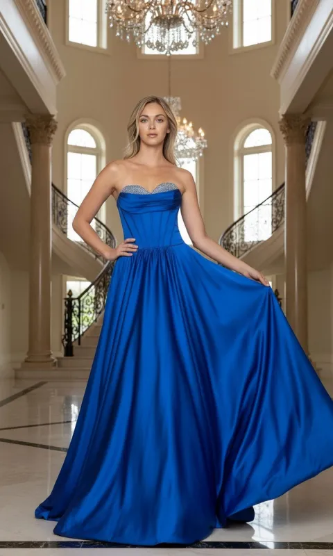 Long Prom Dress: Poly USA 25136 sold by PromGirl