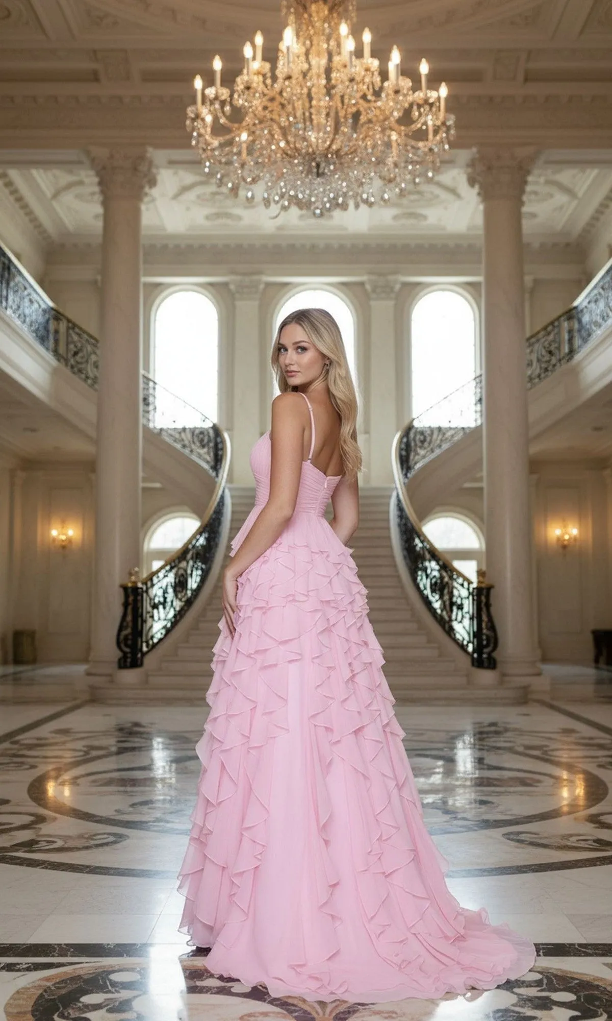 Long Prom Dress: Poly USA 25024 sold by PromGirl product image thumbnail 2