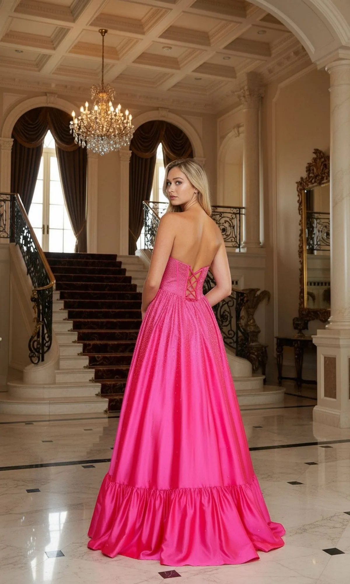 Long Prom Dress: Poly USA 25134 sold by PromGirl product image thumbnail 2