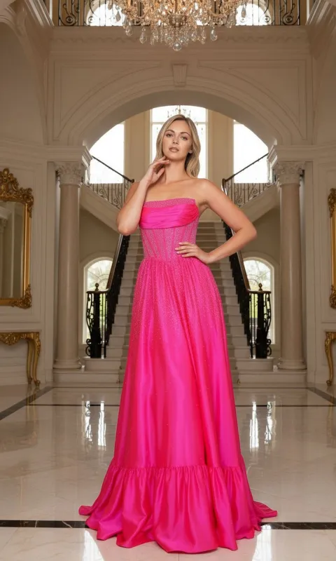 Long Prom Dress: Poly USA 25134 sold by PromGirl