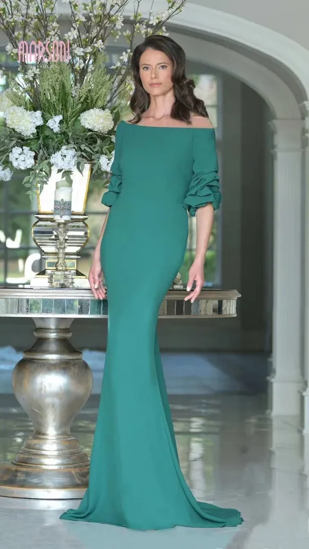 Three-Quarter-Sleeve Formal Gown: Marsoni MV1337 made by PromGirl