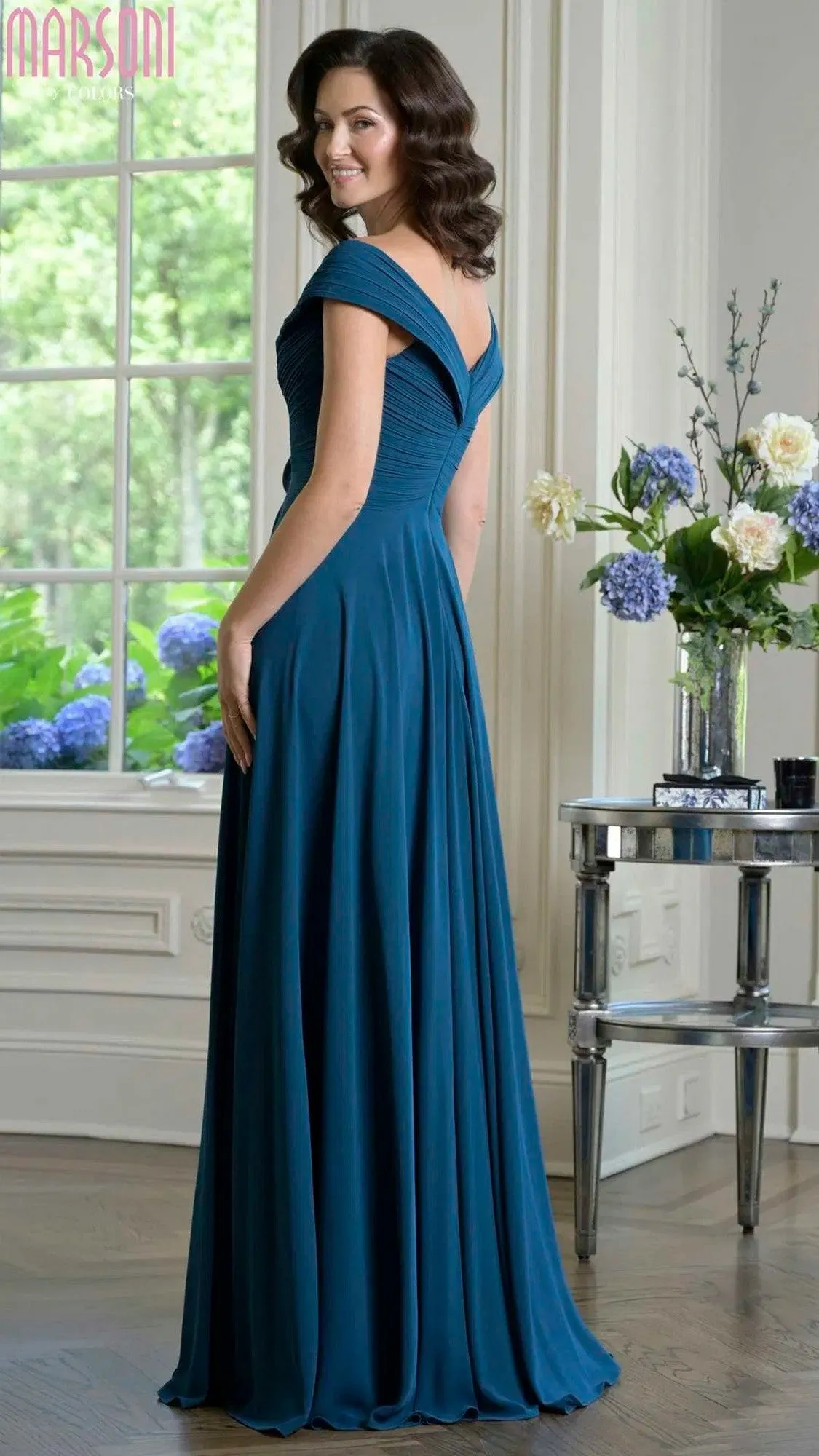 Off-the-Shoulder Long Formal Dress: Marsoni M333 sold by PromGirl product image thumbnail 2