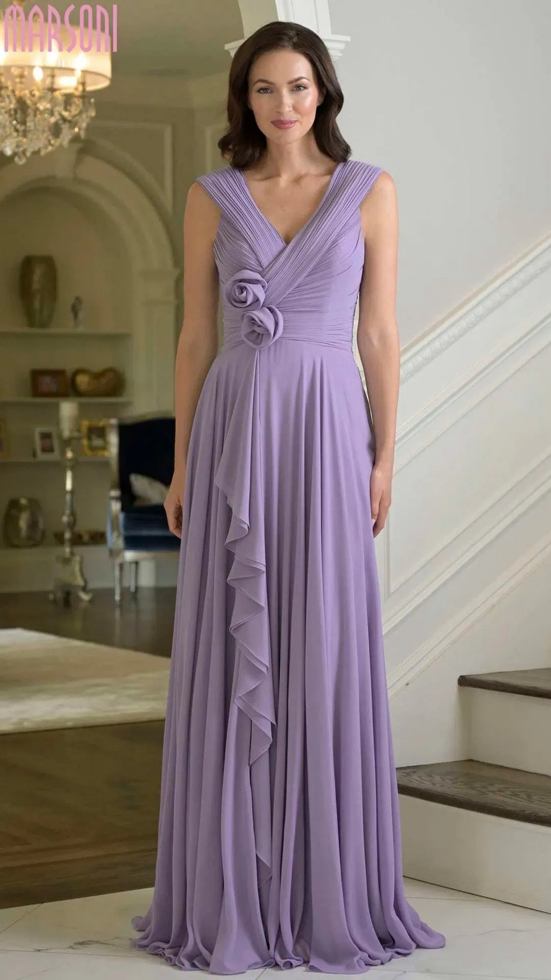 Off-the-Shoulder Long Formal Dress: Marsoni M333 sold by PromGirl product image thumbnail 3