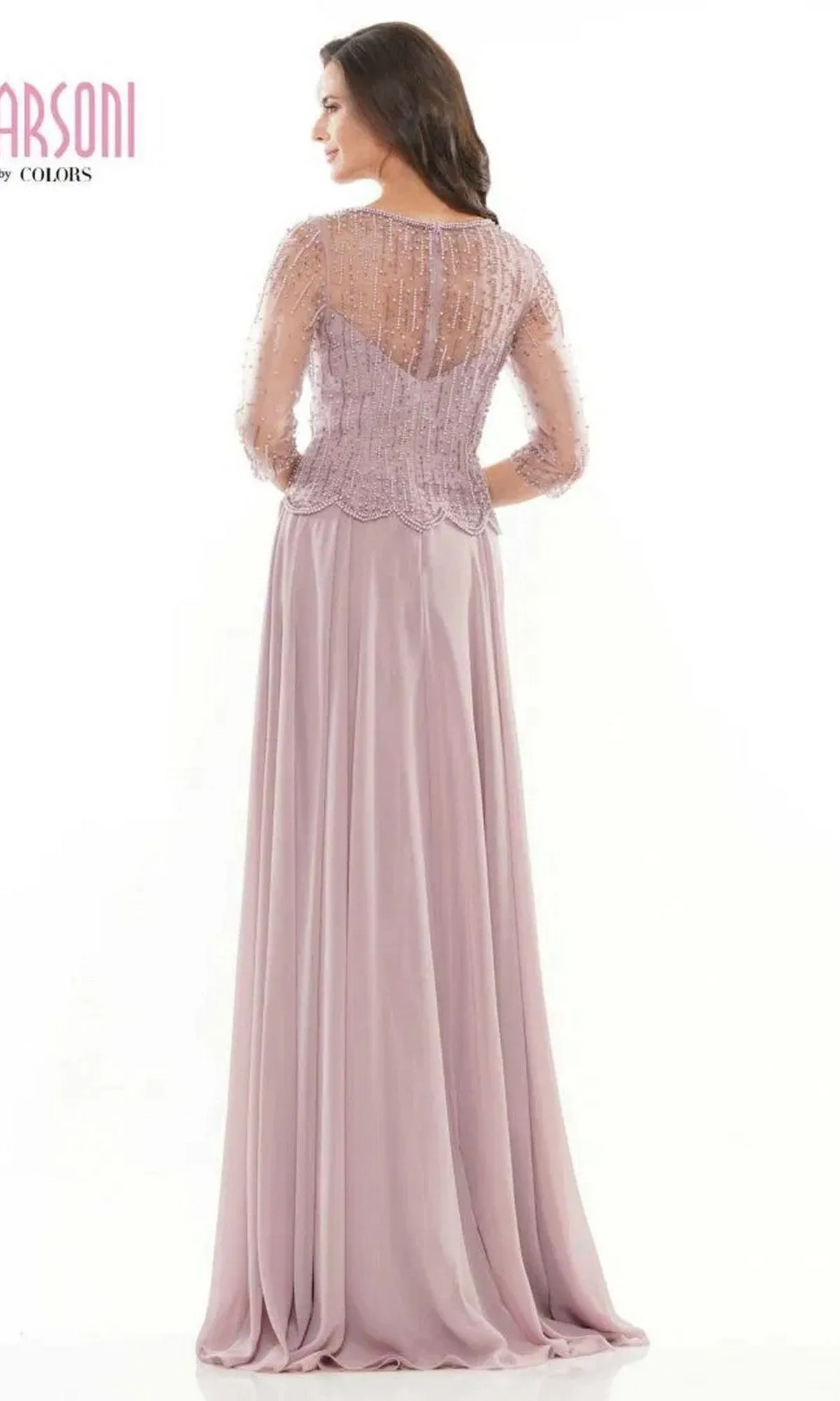 Beaded-Bodice Long Formal Dress: Colors Dress M312 sold by PromGirl product image thumbnail 2