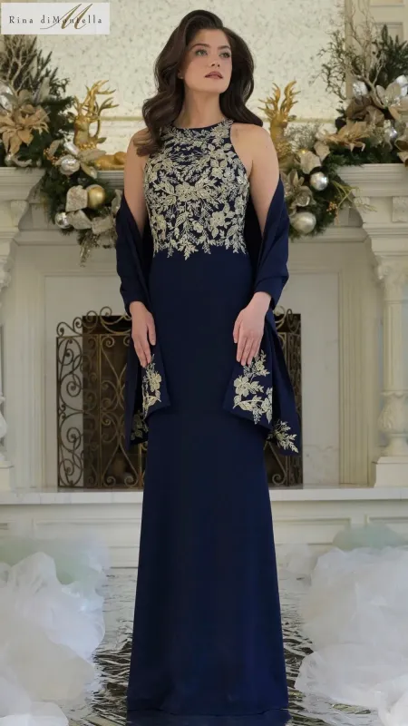 Long Formal Dress: Rina Di Montella RD3345 sold by PromGirl