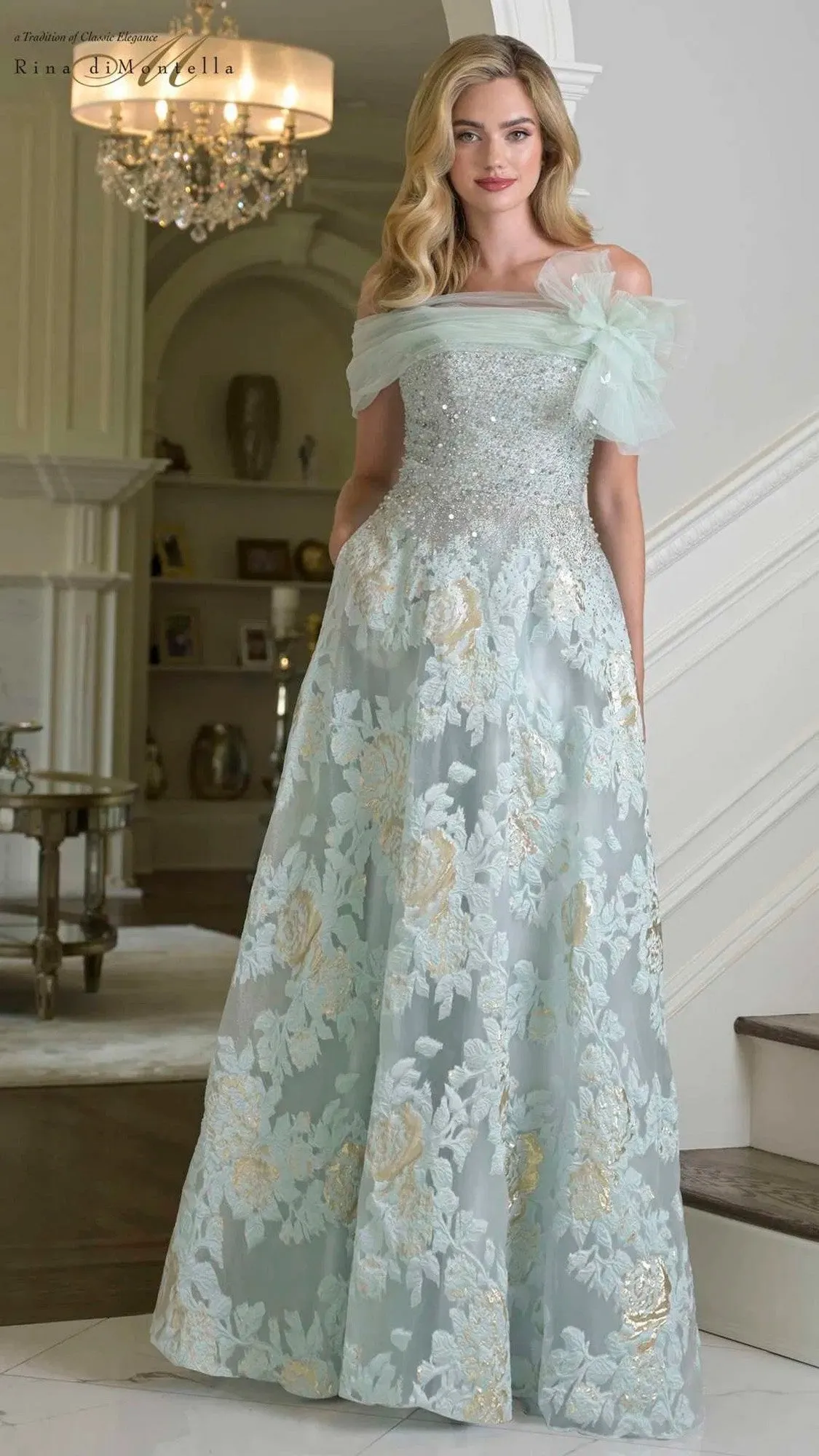 Long Formal Dress: Rina Di Montella RD3406 sold by PromGirl product image thumbnail 3