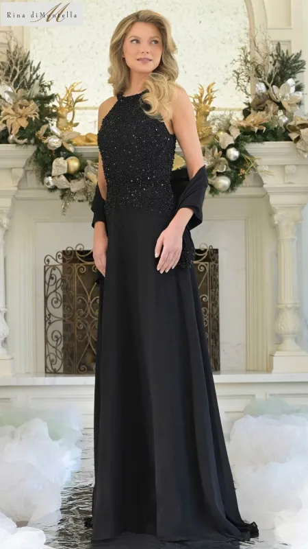 Long Formal Dress: Rina Di Montella RD3304 sold by PromGirl