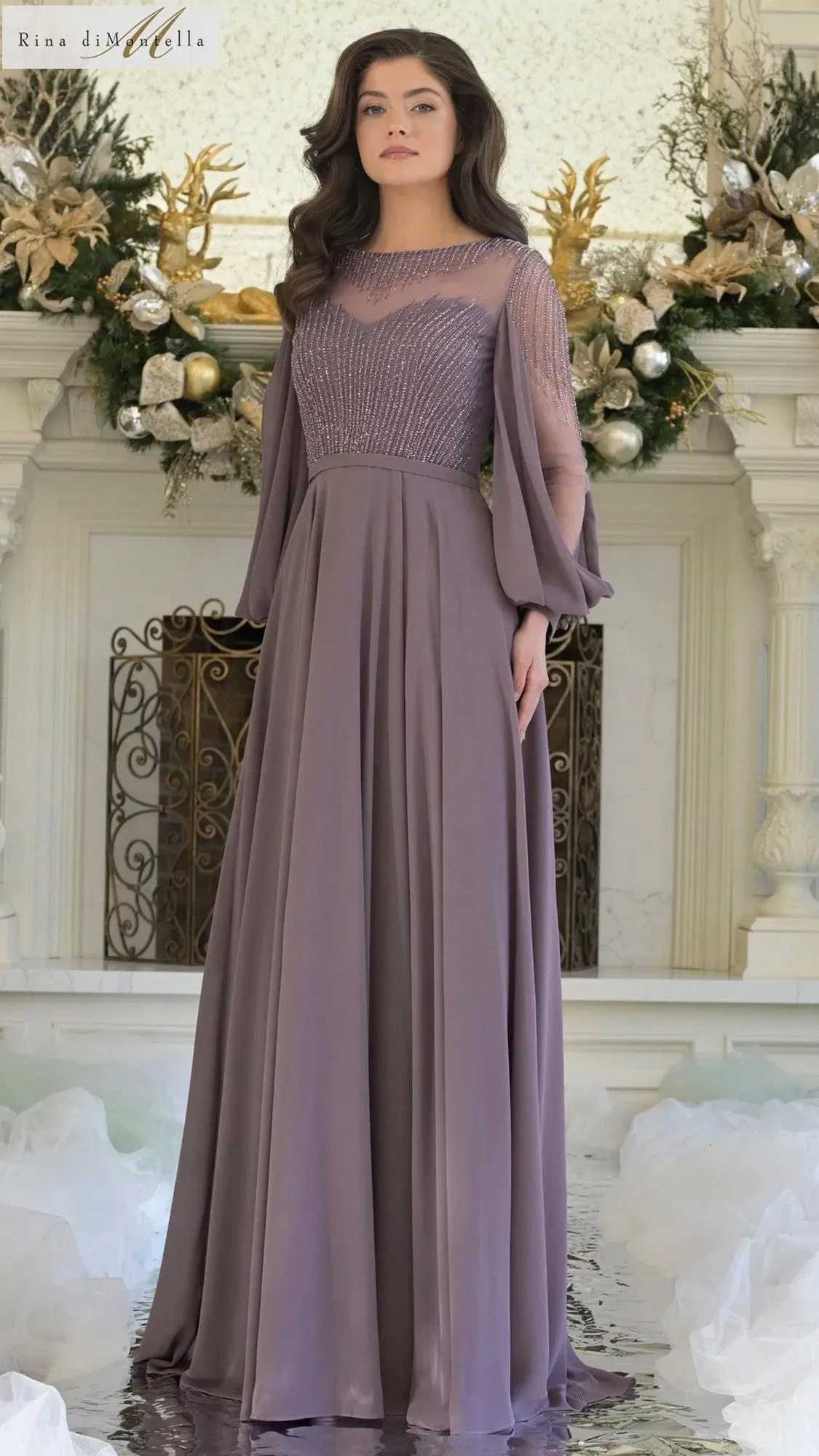 Long Formal Dress: Rina Di Montella RD3374 sold by PromGirl product image thumbnail 3