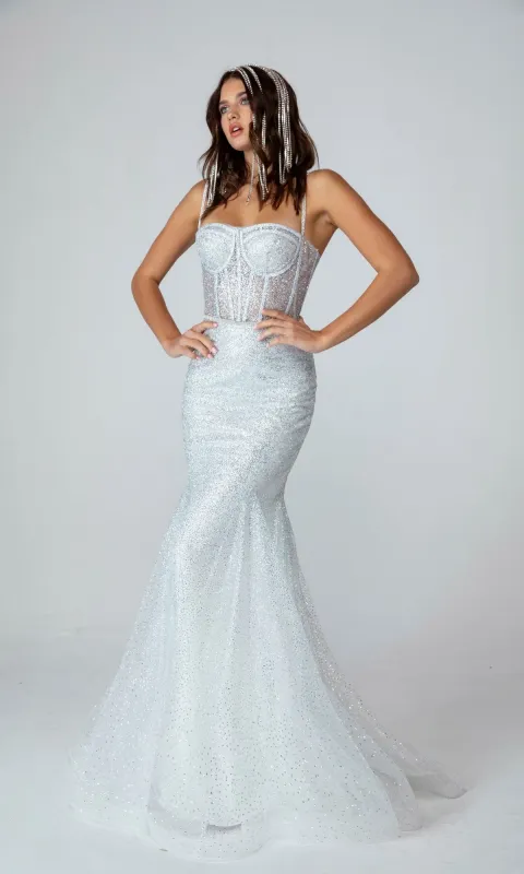 Long Glitter Corset Prom Dress: Eureka 9911 made by PromGirl