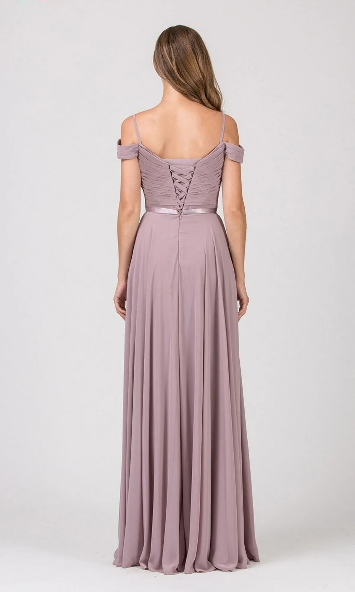 Off-Shoulder Long Chiffon Prom Dress: Eureka 7611 sold by PromGirl product image thumbnail 2