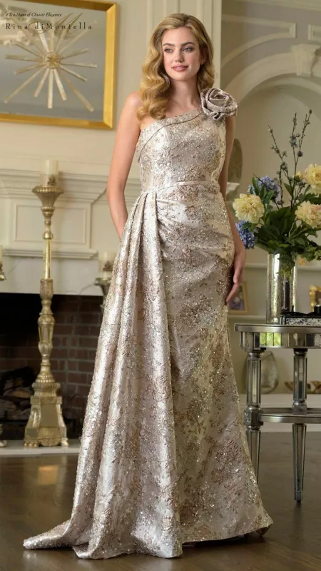 Long Formal Dress: Rina Di Montella RD3424 sold by PromGirl
