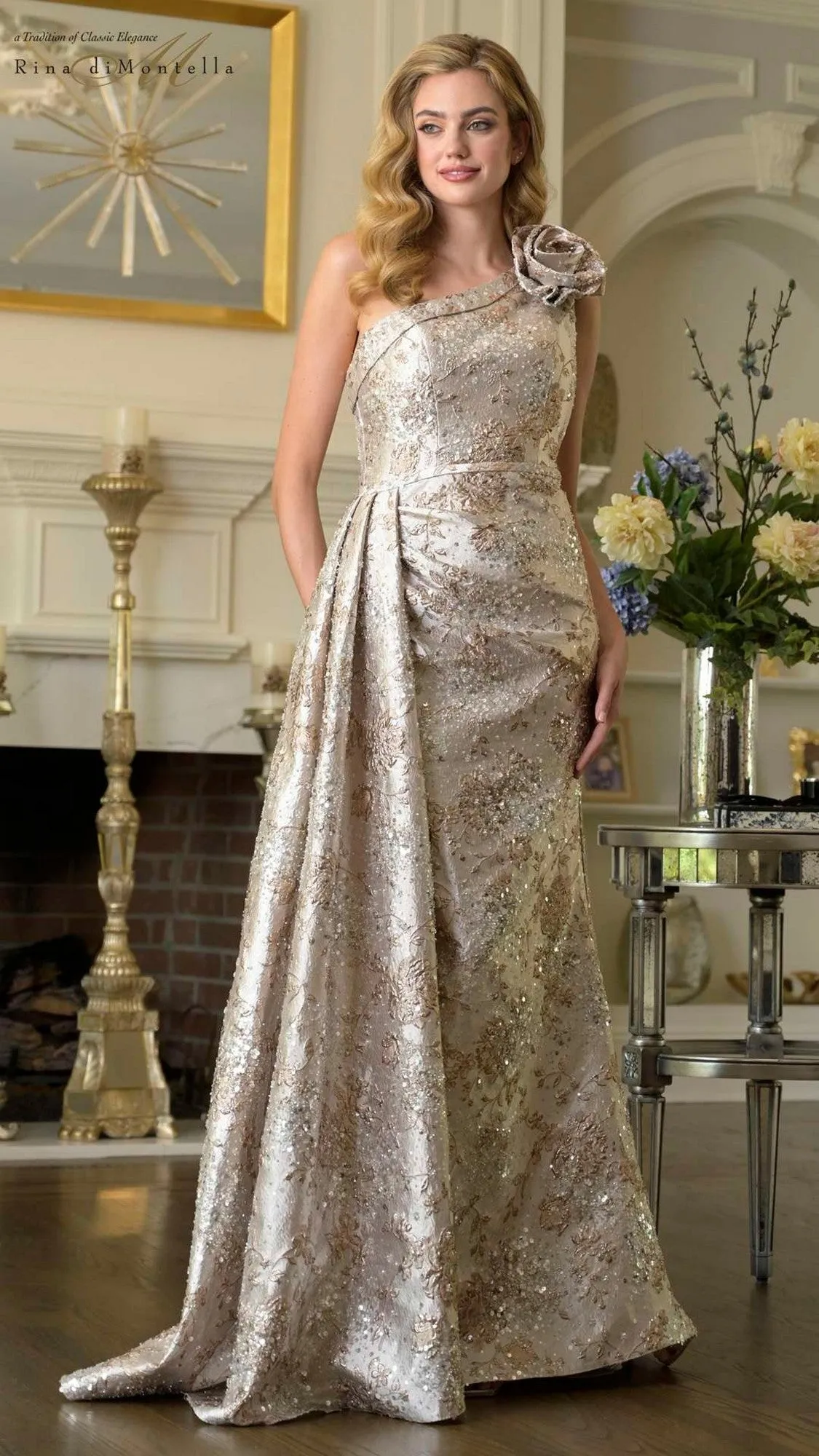 Long Formal Dress: Rina Di Montella RD3424 sold by PromGirl