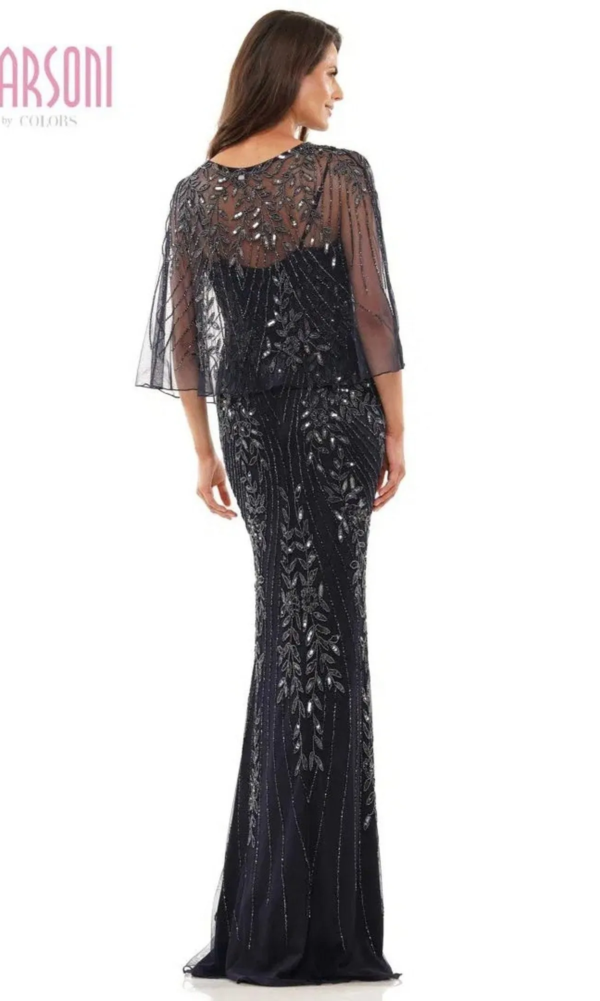 Long Bolero Beaded Formal Dress: Marsoni MV1201 sold by PromGirl product image thumbnail 2