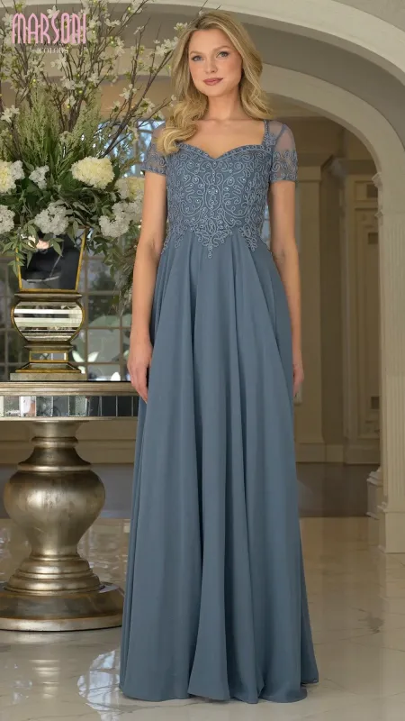 Short Sleeve Long Formal Dress: Marsoni M271 made by PromGirl