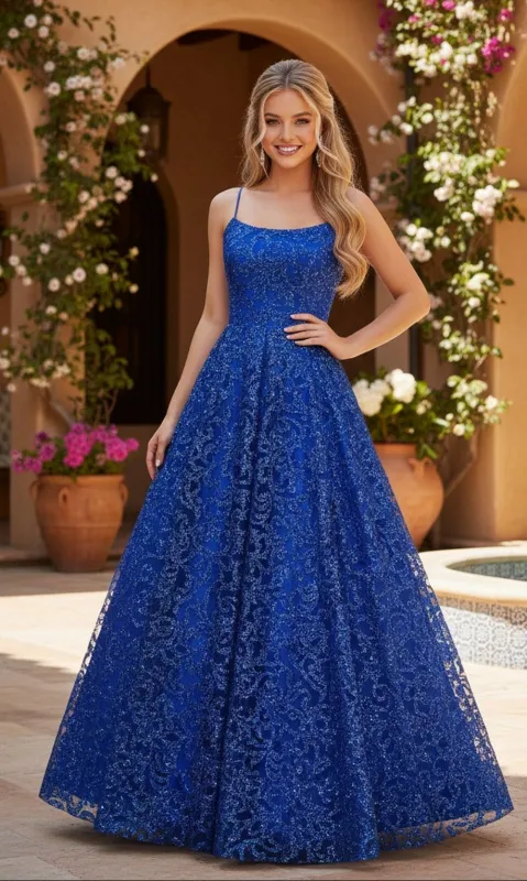 Long Prom Dress: Blondie Nites 5450BN sold by PromGirl