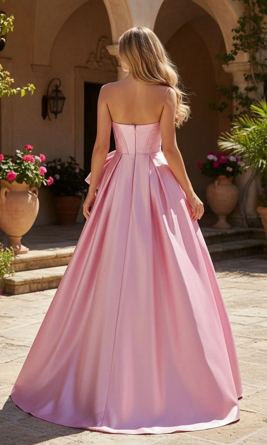 Strapless Pink Prom Gown: Blondie Nites 5977BN sold by PromGirl product image thumbnail 2