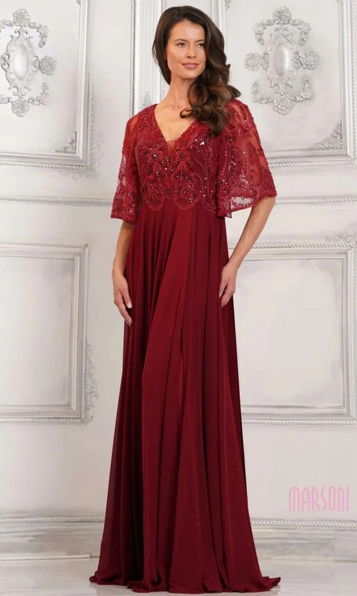 Long Formal Dress: Marsoni MV1302 sold by PromGirl product image thumbnail 3